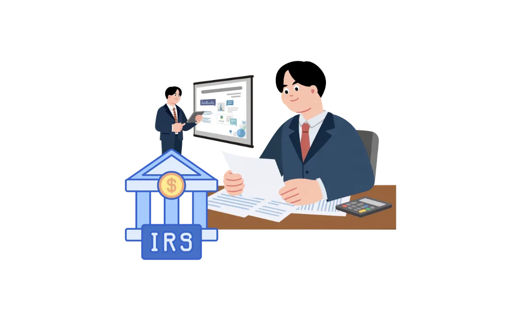 enrolled agent offering professional IRS audit representation while reviewing tax audit notice paperwork with a stressed client.