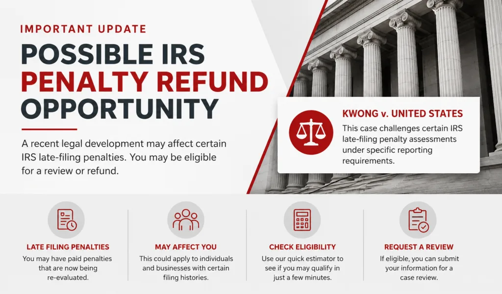 Possible IRS COVID-Era Penalty Refund Opportunity